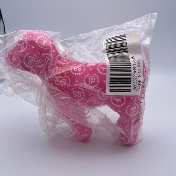 Victoria’s Secret LOVE PINK 86 white plush dog NIB - Picture 1 of 4